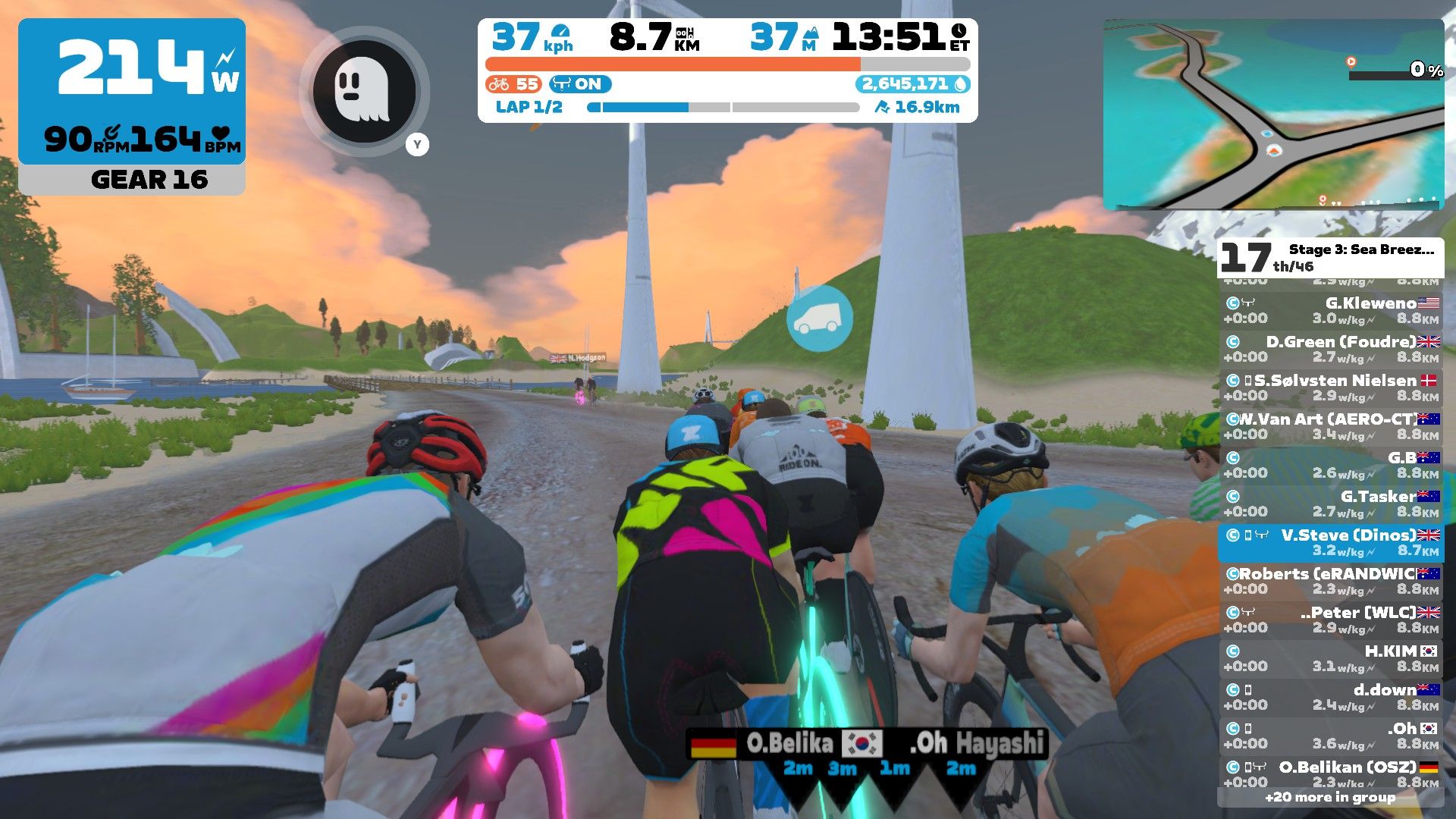 Beach Island Loop Zwift Racing