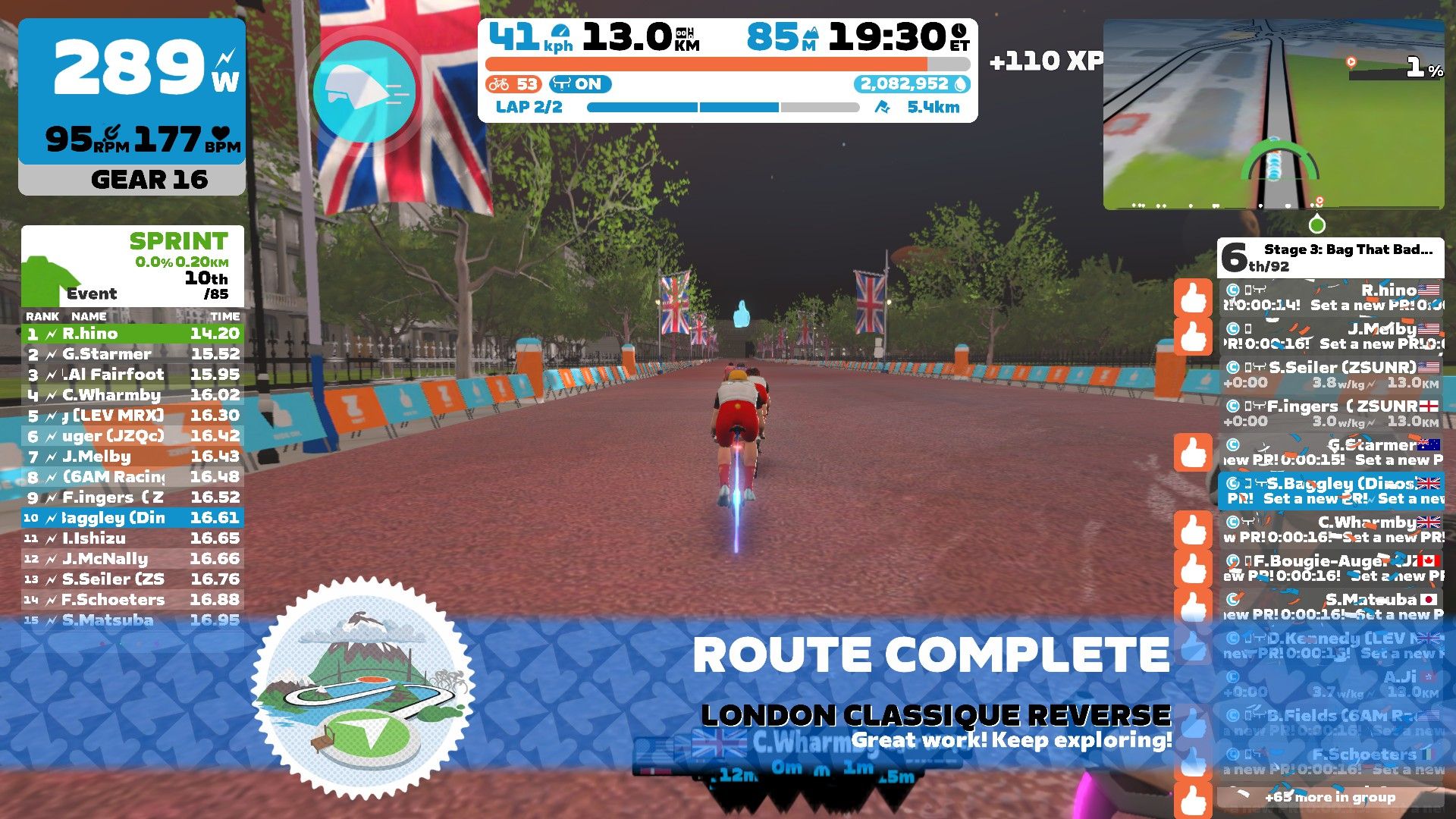 London Classique Reverse Route Complete