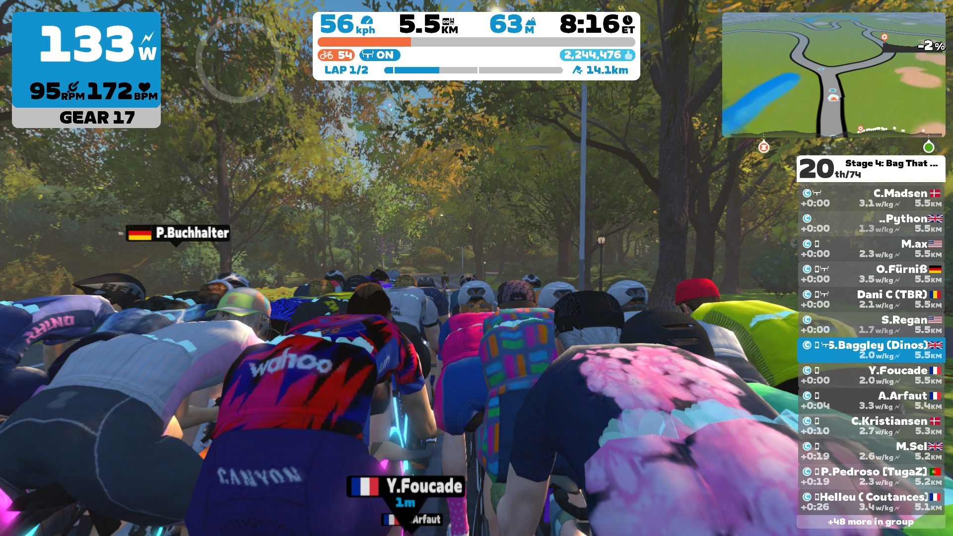 Zwift Park Perimeter Reverse Racing