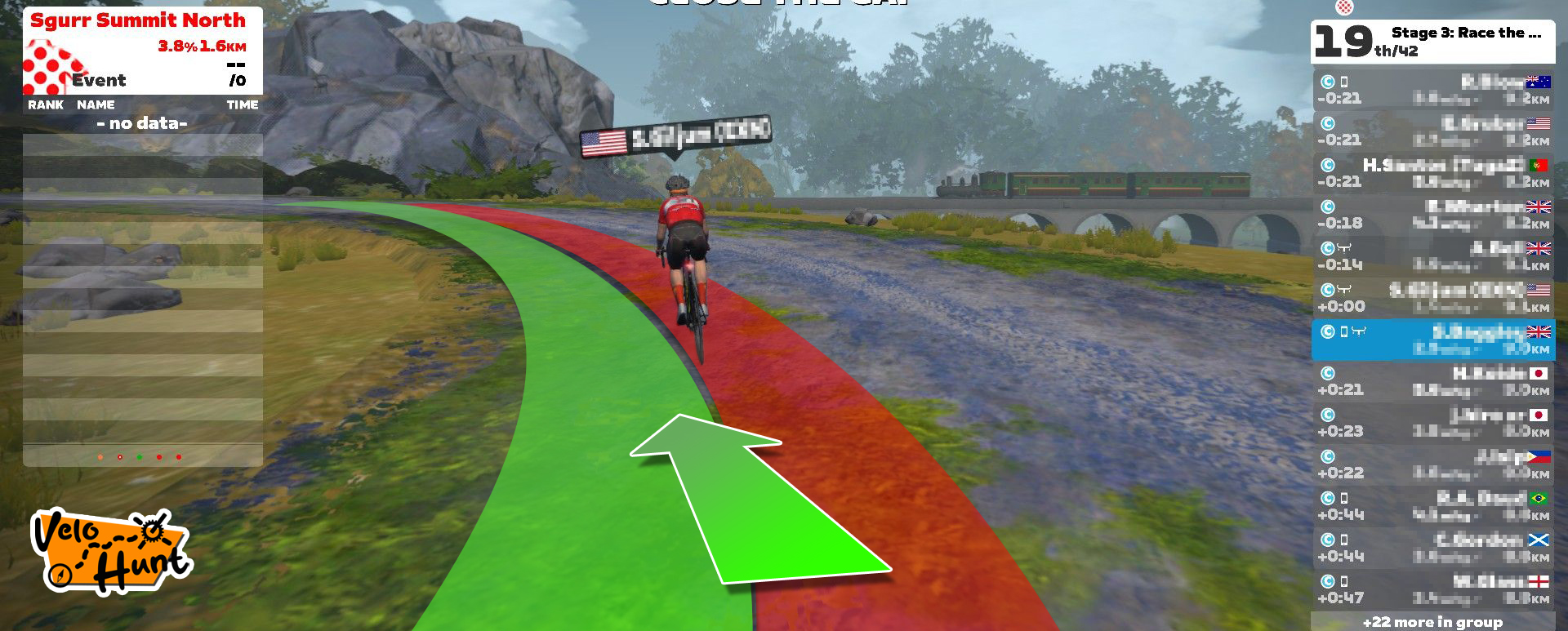 Zwift steering to descend faster