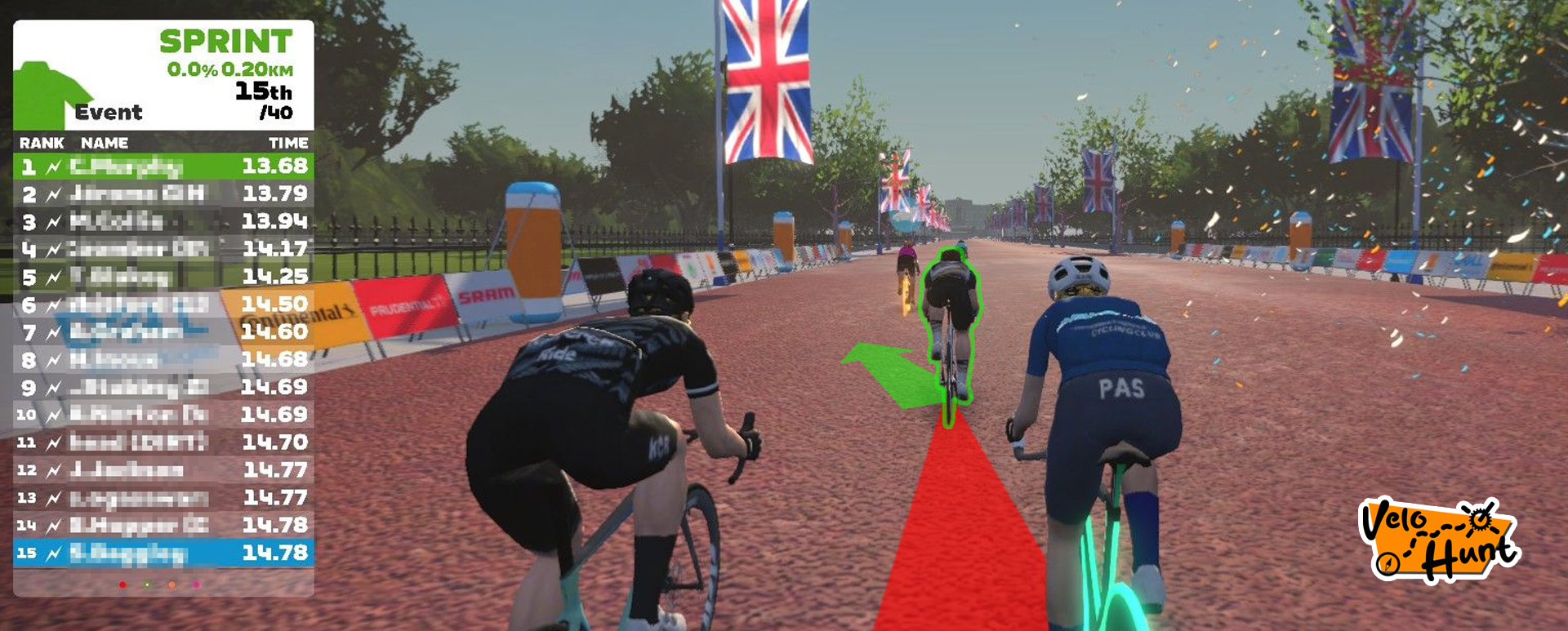 Zwift racing in game steering to avoid drafting